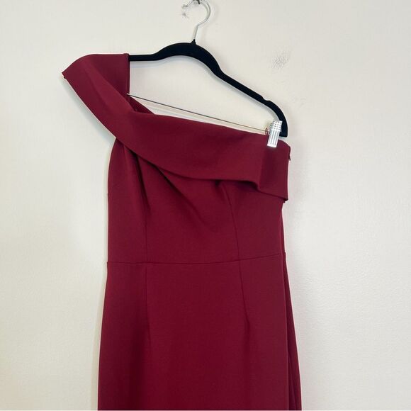 Katie May Bordeaux One Shoulder Cut Out Maxi Gown NEW Size 10 - Picture 3 of 8